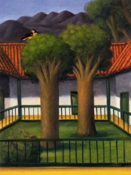 Le patio Fernando Botero Peinture à l'huile